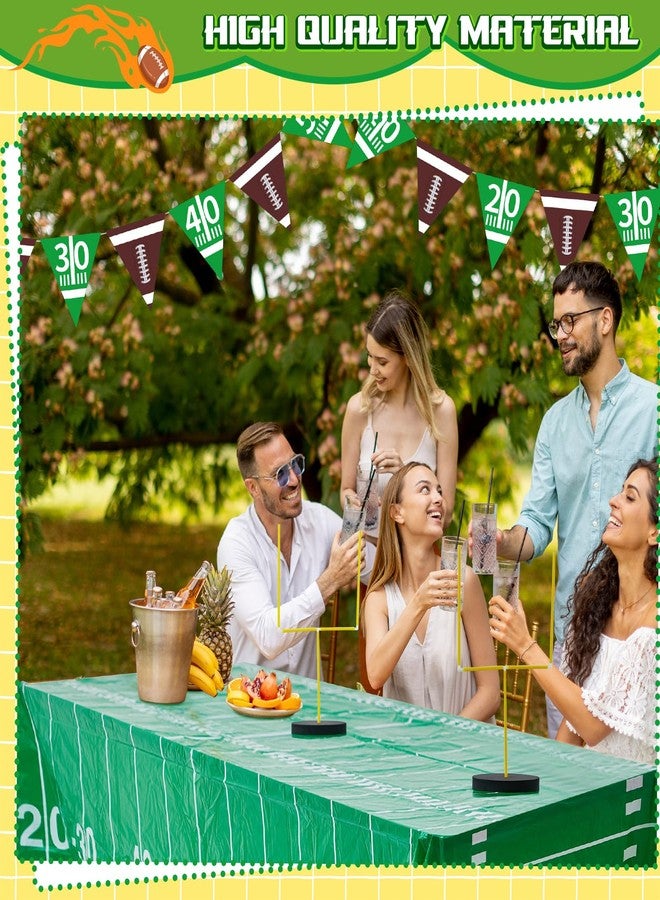 ShinyRelief 5 Pcs Football Goal Post Party Decorations Football Field Goal Post Centerpiece Sports Court Tablecloth Decor Table Decorations Pennant Banner for Birthday Party Game Day Supplies - Image 5
